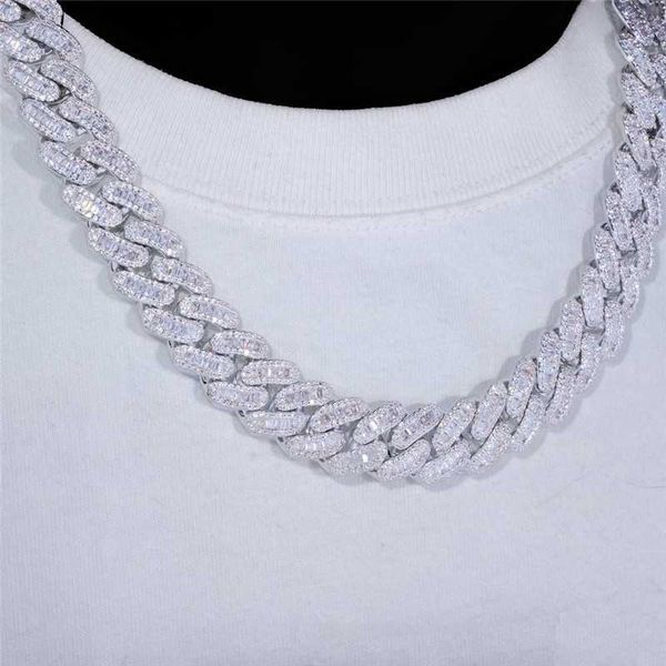 iced out 17mm baguette prong miami cuban link chain copper zircon stones bracelet necklaces hip hop jewelry, Silver
iced out 17mm baguette prong miami cuban link chain copper zircon stones bracelet necklaces hip hop jewelry, Silver