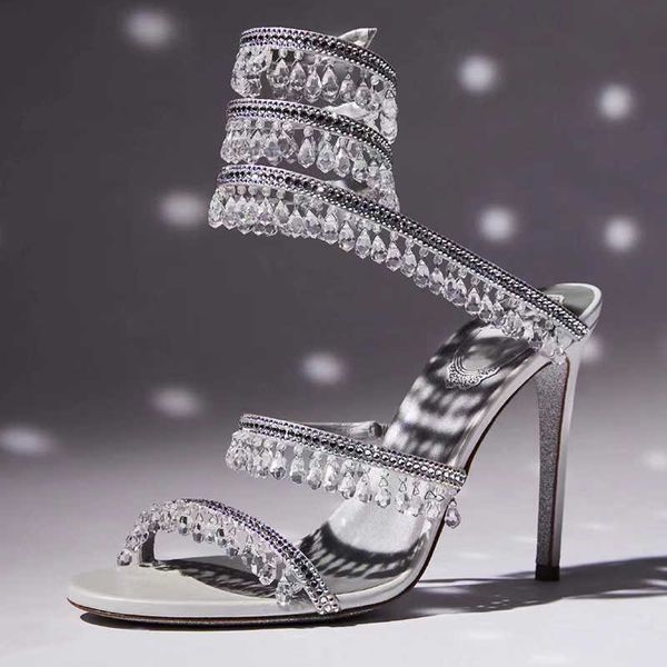 rene caovilla evening sandals high heels sandals dress shoes elegant crystals thin women 's heel ankle strap winding s luxury designer, Black
rene caovilla evening sandals high heels sandals dress shoes elegant crystals thin women 's heel ankle strap winding s luxury designer, Black