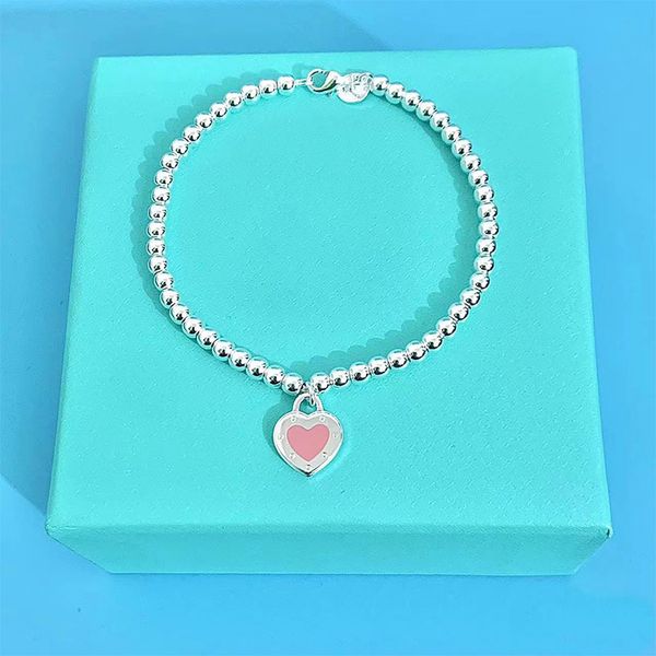 new 925 sterling silver bracelet women designer jewelry fashion tag love heart bracelets original classic beaded bracelet men gold bead chai, Black
new 925 sterling silver bracelet women designer jewelry fashion tag love heart bracelets original classic beaded bracelet men gold bead chai, Black