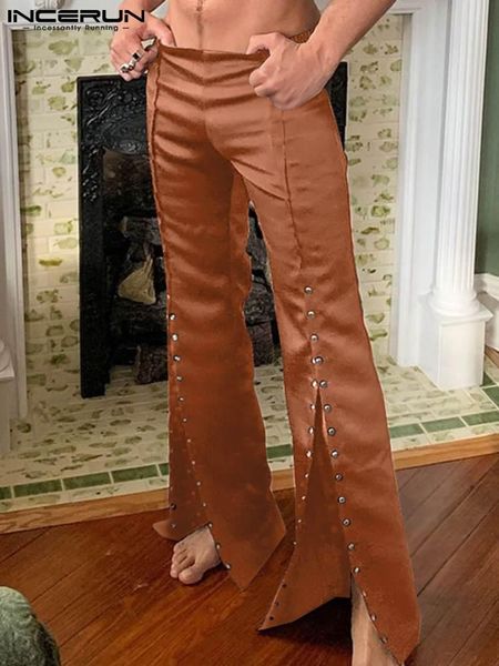 pants incerun 2022 handsome well fitting men's elastic waist pantalons fashion male solid allmatch simple snap button trousers s5xl, Black
pants incerun 2022 handsome well fitting men's elastic waist pantalons fashion male solid allmatch simple snap button trousers s5xl, Black
