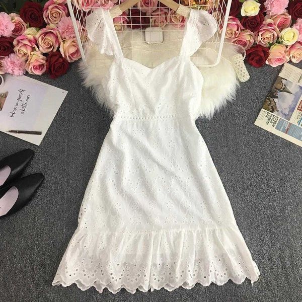 spring and summer holiday retro dress square collar ruffle sleeve hollow sheath short skirt for women, Black;gray
spring and summer holiday retro dress square collar ruffle sleeve hollow sheath short skirt for women, Black;gray