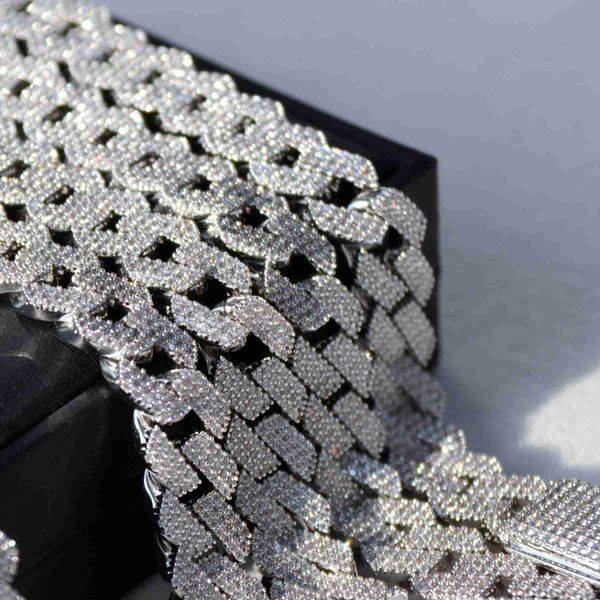 qianjian moissanite white gold iced out rapper jewelry 925 silver 14mm cuban link necklaces
qianjian moissanite white gold iced out rapper jewelry 925 silver 14mm cuban link necklaces