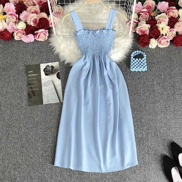 summer design sense waist slimming dress side pleated solid color elegant black camisole for women, Black;gray
summer design sense waist slimming dress side pleated solid color elegant black camisole for women, Black;gray