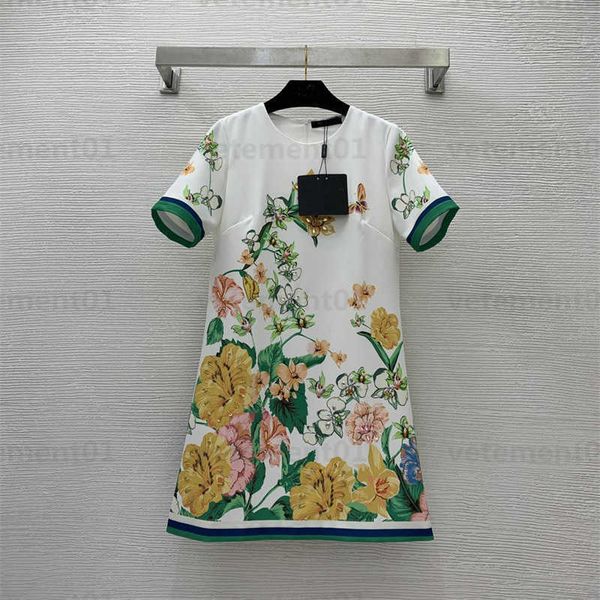 beach dress summer womens designer clothing floral print hand-beaded with diamond decorations a-line version versatile round neck short-slee, Black;gray
beach dress summer womens designer clothing floral print hand-beaded with diamond decorations a-line version versatile round neck short-slee, Black;gray