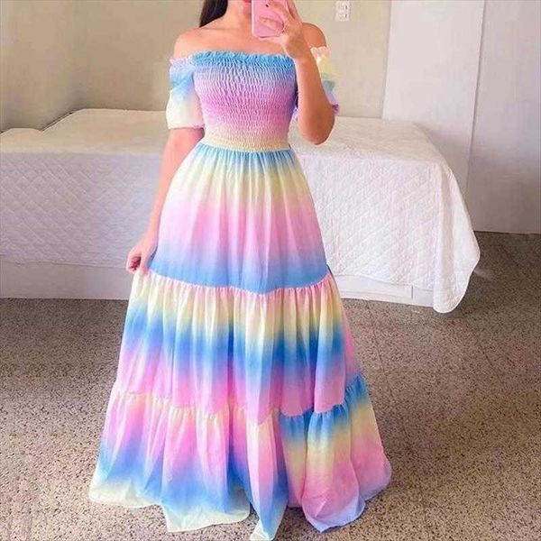 summer womens clothes elegant dress off shoulder fashionable printed pleated long for women, Black;gray
summer womens clothes elegant dress off shoulder fashionable printed pleated long for women, Black;gray