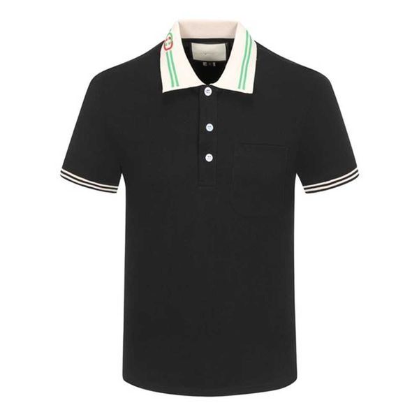designer men's polo luxury black and white beige various styles shirt lapel short sleeve casual embroidery 100% cotton brand high stree, White;black
designer men's polo luxury black and white beige various styles shirt lapel short sleeve casual embroidery 100% cotton brand high stree, White;black