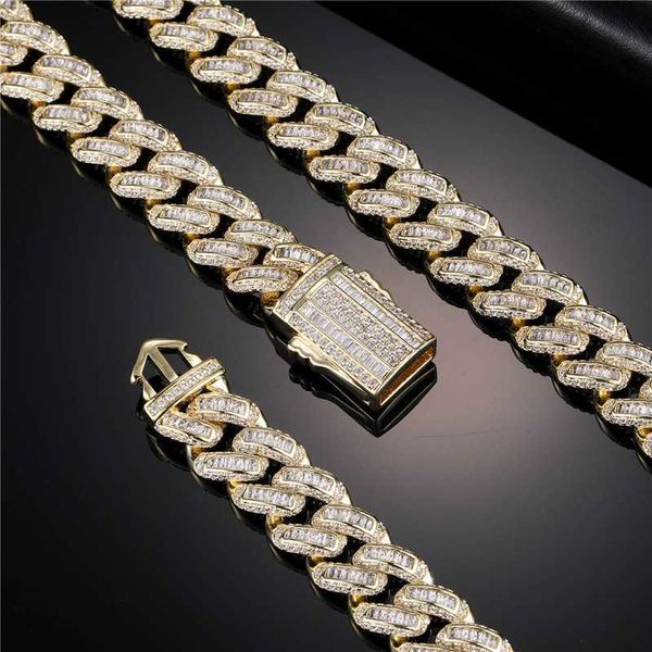 hip hop 13mm baguette diamond cuban link chain bling iced out aaa+ cubic zirconia bracelet necklace men women rapper jewelry, Silver
hip hop 13mm baguette diamond cuban link chain bling iced out aaa+ cubic zirconia bracelet necklace men women rapper jewelry, Silver