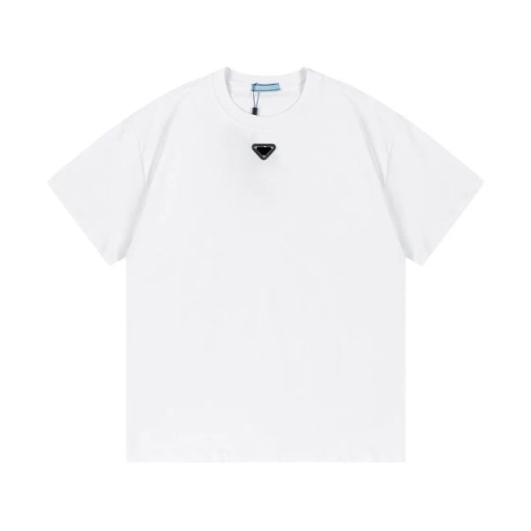 2023 new men's t-shirt designer men's black and white t-shirt 100% cotton short-sleeved chest triangle inlaid t-shirt fashion over, White;black
2023 new men's t-shirt designer men's black and white t-shirt 100% cotton short-sleeved chest triangle inlaid t-shirt fashion over, White;black