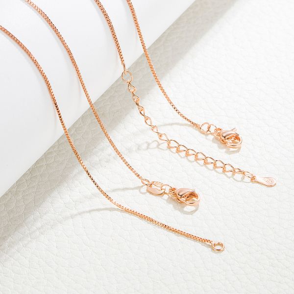 18" genuine 925 sterling silver jewelry chains necklace rose gold link chain necklace clasps tag snake cross box choker chain
18" genuine 925 sterling silver jewelry chains necklace rose gold link chain necklace clasps tag snake cross box choker chain