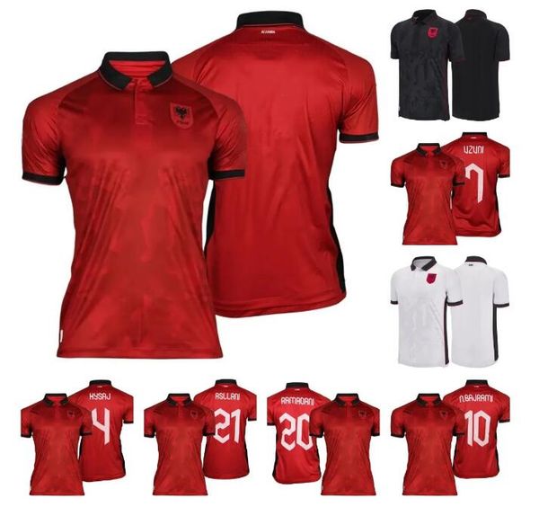 23 24 albania national team uzuni mens soccer jerseys hysaj abrashi ramadani home red away white 3rd black kristjan asllani football shirts, Black;yellow
23 24 albania national team uzuni mens soccer jerseys hysaj abrashi ramadani home red away white 3rd black kristjan asllani football shirts, Black;yellow