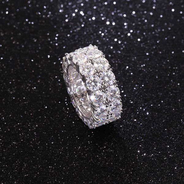 bling hip hop jewelry silver claw setting double round moissanite diamond ring for men
bling hip hop jewelry silver claw setting double round moissanite diamond ring for men