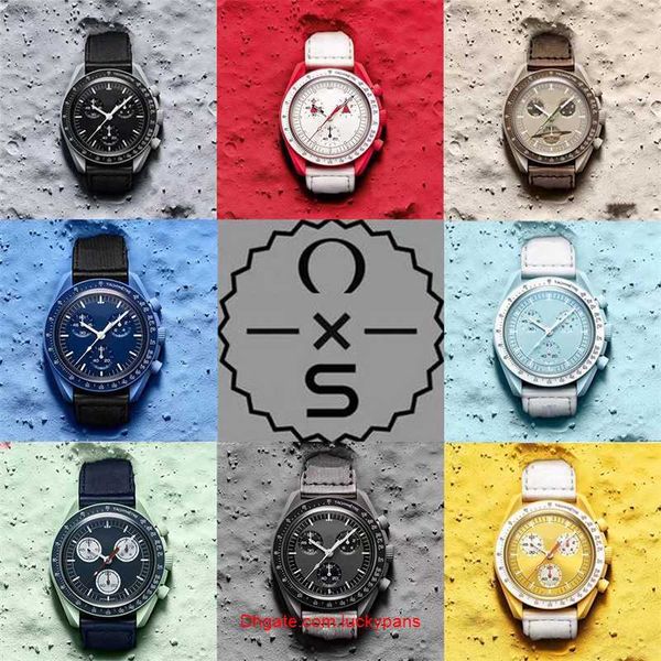 r olax luxury bioceramic mens planet moon watches quarz full function chronograph watch mission to mercury 42mm leather luxury couple joint, Slivery;black
r olax luxury bioceramic mens planet moon watches quarz full function chronograph watch mission to mercury 42mm leather luxury couple joint, Slivery;black