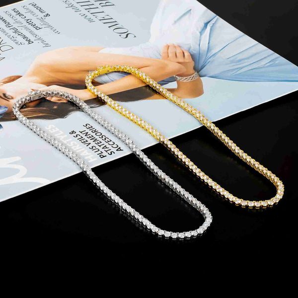 tennis chain round diamond shiny premium hip hop diamond chain products, Silver
tennis chain round diamond shiny premium hip hop diamond chain products, Silver
