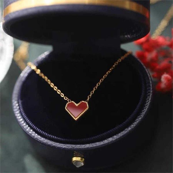 titanium steel french red heart necklace female collar chain small design sense high grade jewelry fashion temperament, Black
titanium steel french red heart necklace female collar chain small design sense high grade jewelry fashion temperament, Black