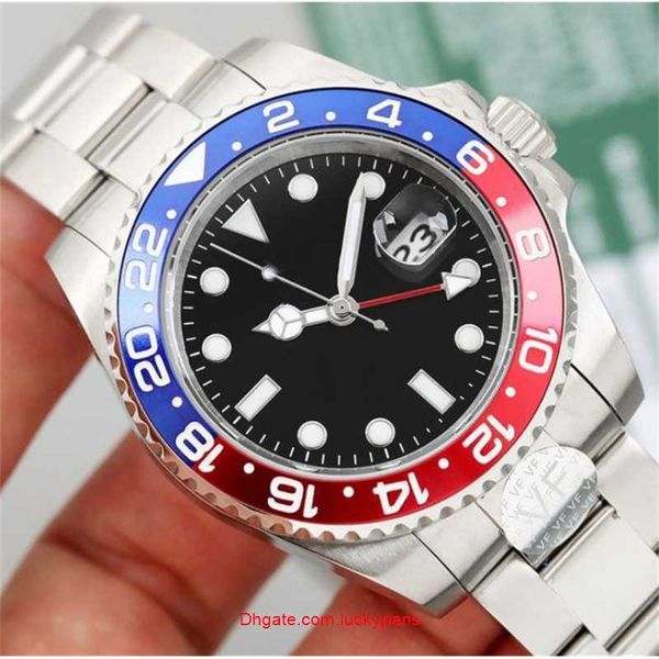 r olax luxury designer men's watches 40mm gmt wristwatches automatic mechanical ceramic coke bezel stainless steel strap with folded bu, Slivery;black
r olax luxury designer men's watches 40mm gmt wristwatches automatic mechanical ceramic coke bezel stainless steel strap with folded bu, Slivery;black