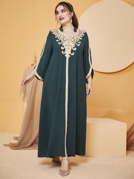 dresses toleen abaya plus size dress for muslim women with long sleeves embroidery solid color evening party festival robe cloth, Black
dresses toleen abaya plus size dress for muslim women with long sleeves embroidery solid color evening party festival robe cloth, Black
