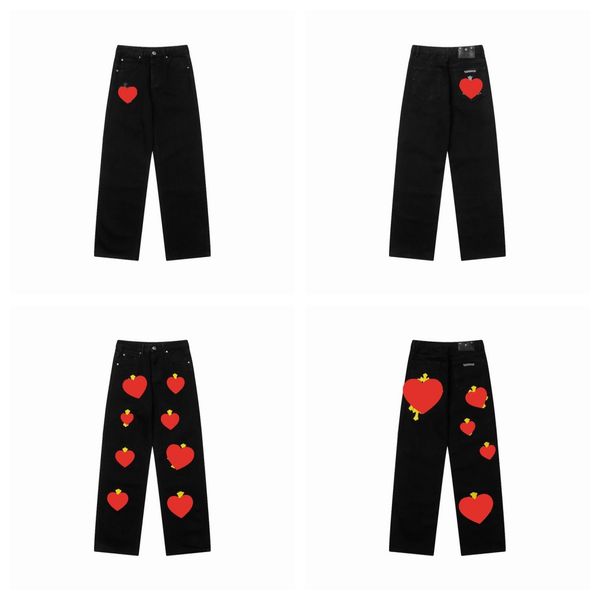 2023 designer jeans for womens mens make old washed fashion pants straight trousers heart letter prints for woman man casual long style bott, Blue
2023 designer jeans for womens mens make old washed fashion pants straight trousers heart letter prints for woman man casual long style bott, Blue