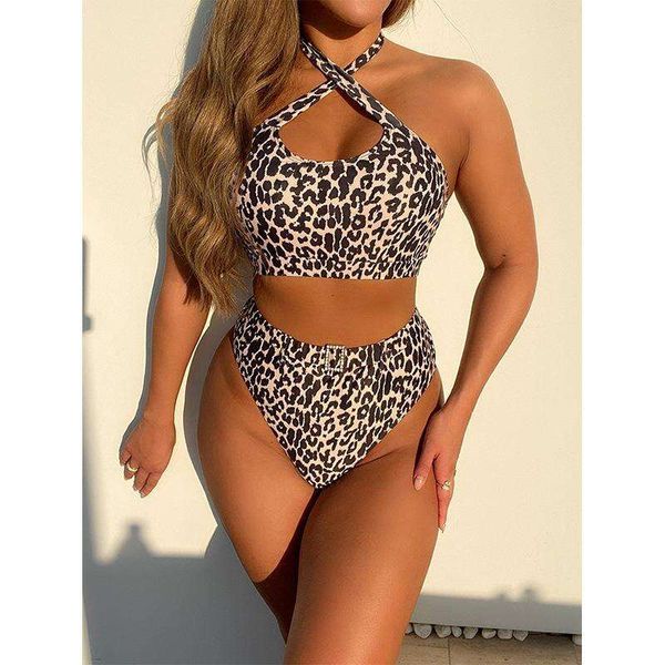 womens split bikini leopard print gathered hollow waist beach vacation swimsuit, White;black
womens split bikini leopard print gathered hollow waist beach vacation swimsuit, White;black