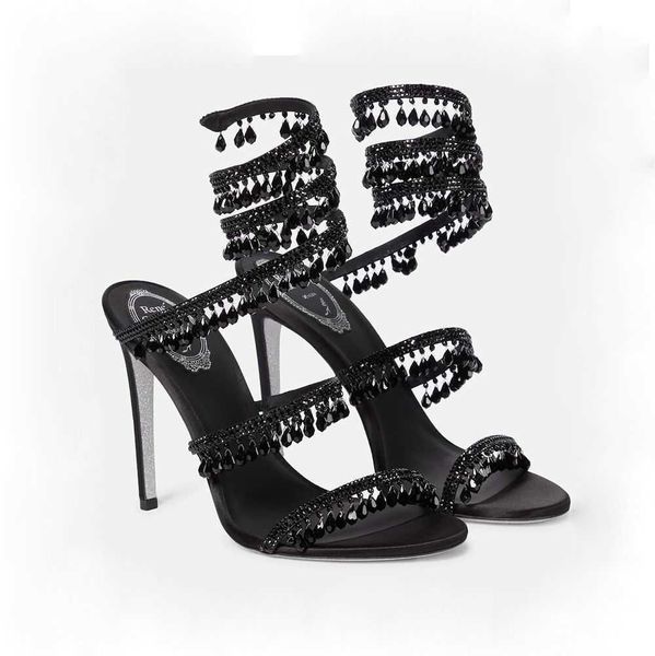 rene caovilla crystal lamp stiletto heel sandals for womens shoe cleo rhinestone studded snake strass shoes luxury designers 9.5cm high heel, Black
rene caovilla crystal lamp stiletto heel sandals for womens shoe cleo rhinestone studded snake strass shoes luxury designers 9.5cm high heel, Black