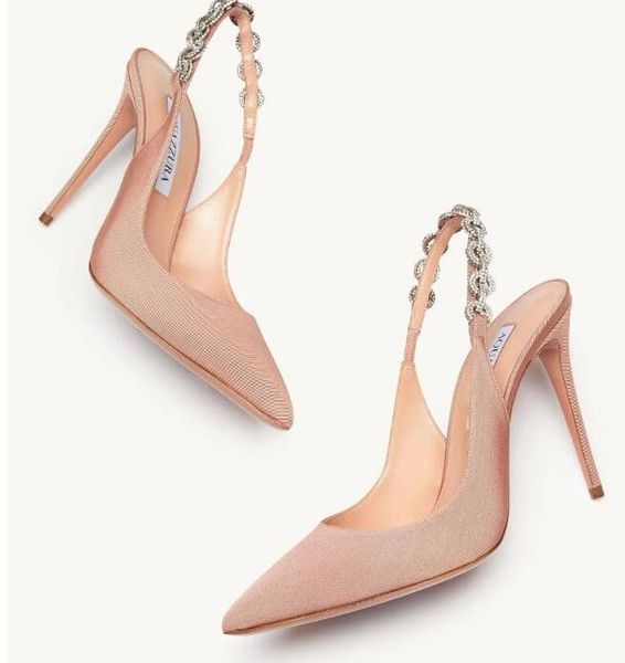 women aquazzus love link sandals shoes crystal-embellished lady pointed toe slingback pumps party wedding dress gladiator sandalias eu35-43, Black
women aquazzus love link sandals shoes crystal-embellished lady pointed toe slingback pumps party wedding dress gladiator sandalias eu35-43, Black