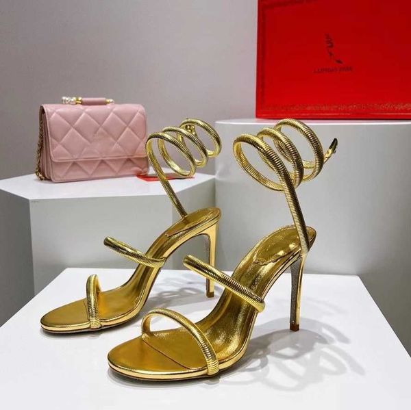 rene caovilla gold sandals luxury designer stiletto heel womens shoes crystal rhinestone twining foot ring 10cm high heeled narrow band sand, Black
rene caovilla gold sandals luxury designer stiletto heel womens shoes crystal rhinestone twining foot ring 10cm high heeled narrow band sand, Black