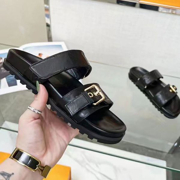 designer leather slippers womens sandals bom dia flat mule 1a3r5m cool effortlessly stylish slides 2 straps with adjusted gold buckles women, Black
designer leather slippers womens sandals bom dia flat mule 1a3r5m cool effortlessly stylish slides 2 straps with adjusted gold buckles women, Black