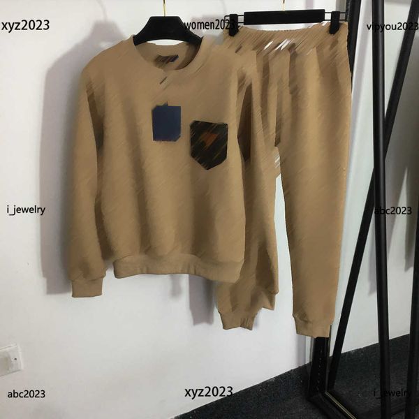 luxury women tracksuits lady designer sports suit 2pcs chest leather pocket long sleeved sweater and jacquard pants #multiple product, Gray
luxury women tracksuits lady designer sports suit 2pcs chest leather pocket long sleeved sweater and jacquard pants #multiple product, Gray