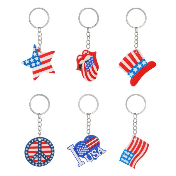 usa flag keychain pvc silicone keychain pendant america us independence day key chains party keyring, Silver
usa flag keychain pvc silicone keychain pendant america us independence day key chains party keyring, Silver