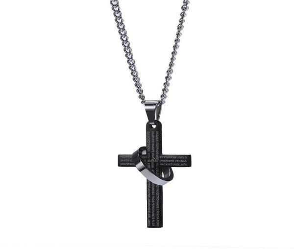fashion mens silver chain bible ring cross pendant necklace hip hop jewelry stainless steel link chains punk black necklaces for m6056175
fashion mens silver chain bible ring cross pendant necklace hip hop jewelry stainless steel link chains punk black necklaces for m6056175