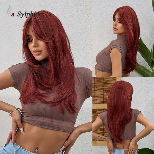 lace wigs la sylphide red wig with bangs long straight good quality synthetic wigs for women daily natural heat resistant hair z0613, Black;brown
lace wigs la sylphide red wig with bangs long straight good quality synthetic wigs for women daily natural heat resistant hair z0613, Black;brown