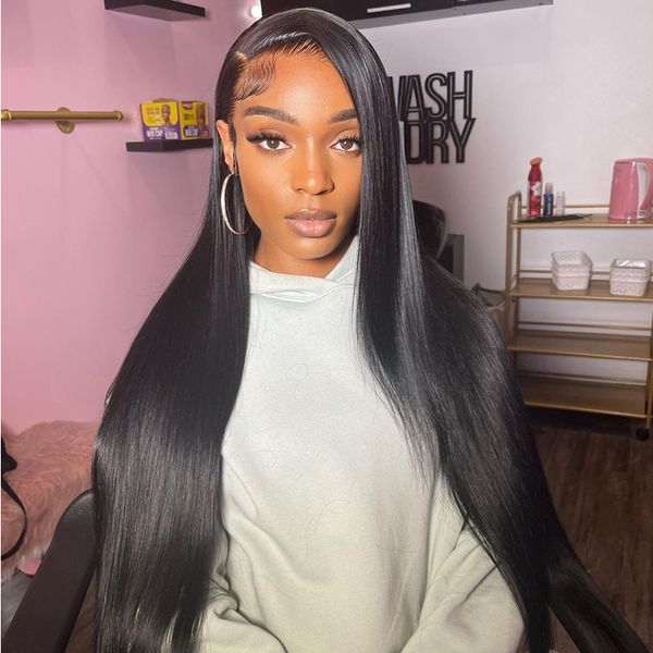 40 inch hd lace frontal wig 250 density transparent bone straight human hair wigs for black women 13x4 straight lace front wig, Black;brown
40 inch hd lace frontal wig 250 density transparent bone straight human hair wigs for black women 13x4 straight lace front wig, Black;brown