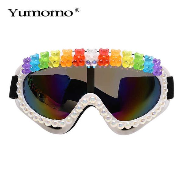 space futuristic large frame acrylic colorful cute bear goggles ski goggles windproof goggles 0615, White;black
space futuristic large frame acrylic colorful cute bear goggles ski goggles windproof goggles 0615, White;black