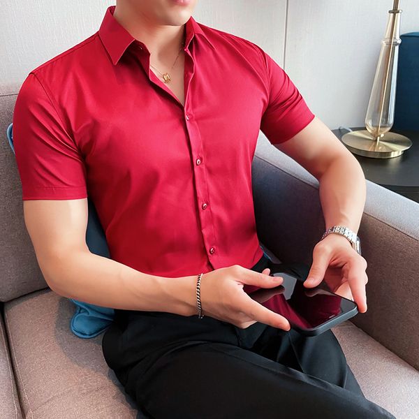 2022 british style shirt men spring summer short sleeve men casual shirts slim simple all match business men shirt dress, White;black
2022 british style shirt men spring summer short sleeve men casual shirts slim simple all match business men shirt dress, White;black