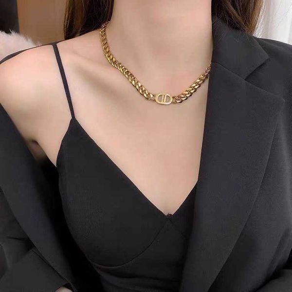 ins net red gold thick chain letter d titanium steel necklace female hip hop personality pig nose clavicle chain versatile neck chain, Black
ins net red gold thick chain letter d titanium steel necklace female hip hop personality pig nose clavicle chain versatile neck chain, Black