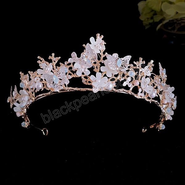 korean sweet cute crystal pearl flower crown for women girls hair accessories elegant bridal butterfly tiaras headbands, White;golden
korean sweet cute crystal pearl flower crown for women girls hair accessories elegant bridal butterfly tiaras headbands, White;golden