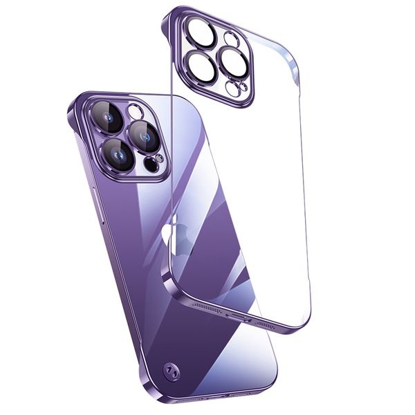 high clear frameless borderless logo hole with camera lens film protector plating cases ultra thin hard anti-yellow cover for iphone 14 13 1
high clear frameless borderless logo hole with camera lens film protector plating cases ultra thin hard anti-yellow cover for iphone 14 13 1