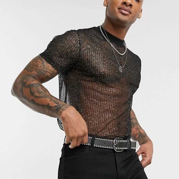 men's t-shirt mesh perspective thin breathable fashion nightclub party underlay 2023{category}, White;black
men's t-shirt mesh perspective thin breathable fashion nightclub party underlay 2023{category}, White;black