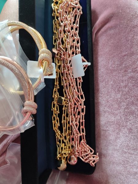long 18k gold silver bracelet necklace ball lock horseshoe hardware 45cm 90cm set designer jewelry chain for women men 14-21cm bracelets ear
long 18k gold silver bracelet necklace ball lock horseshoe hardware 45cm 90cm set designer jewelry chain for women men 14-21cm bracelets ear