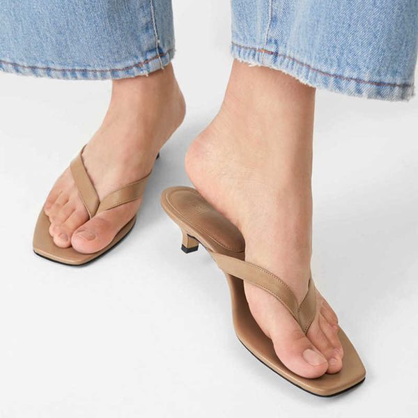 designer the row sandals french lady leather toe clip square kitten heel luxury casual comfortable outdoor party slippers rwmz, Black
designer the row sandals french lady leather toe clip square kitten heel luxury casual comfortable outdoor party slippers rwmz, Black