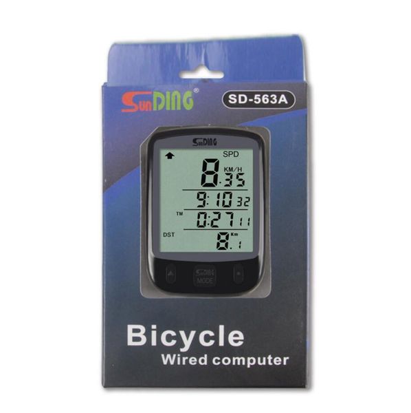 Image of Waterproof Bicycle Computer With Backlight Wired Bicycle Computer Bike Speedometer Odometer Bike Stopwatch