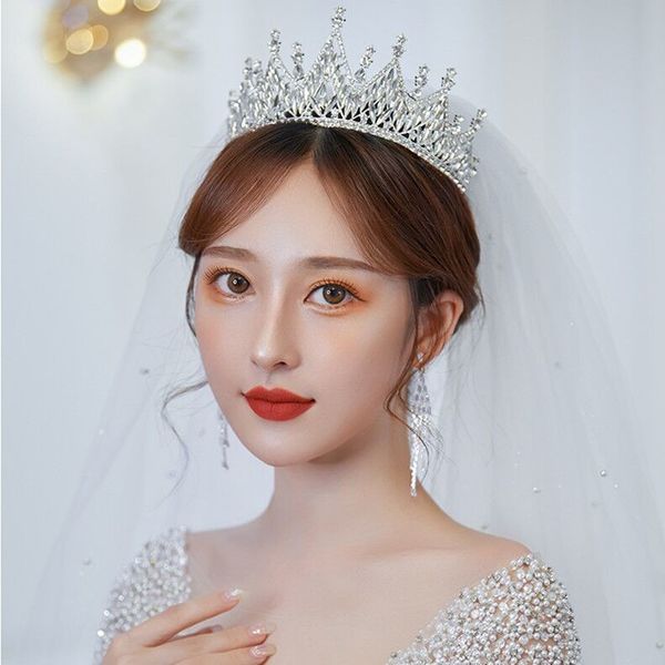 new super immortal headwear alloy zircon hair band water diamond pearl round crown gold leaf crystal banquet party dress accessories, Silver
new super immortal headwear alloy zircon hair band water diamond pearl round crown gold leaf crystal banquet party dress accessories, Silver