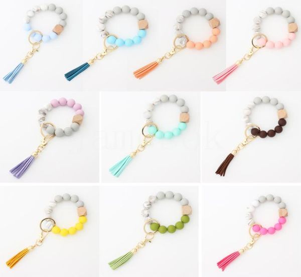 party favor keychain wooden tassel string chain food grade silicone bead women girl key ring wrist strap bracelet dd0336583446, Silver
party favor keychain wooden tassel string chain food grade silicone bead women girl key ring wrist strap bracelet dd0336583446, Silver