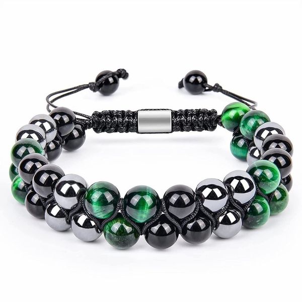 hand braided 8mm black onyx hematite green tiger eye stone bracelet double woven adjustable gemstone beaded bracelet
hand braided 8mm black onyx hematite green tiger eye stone bracelet double woven adjustable gemstone beaded bracelet