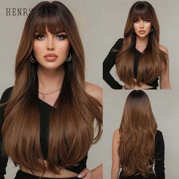 lace wigs chestnut brown ombre synthetic wigs long natural wave wigs for black women with bangs daily cosplay heat resistant hair wigs z0613, Black;brown
lace wigs chestnut brown ombre synthetic wigs long natural wave wigs for black women with bangs daily cosplay heat resistant hair wigs z0613, Black;brown