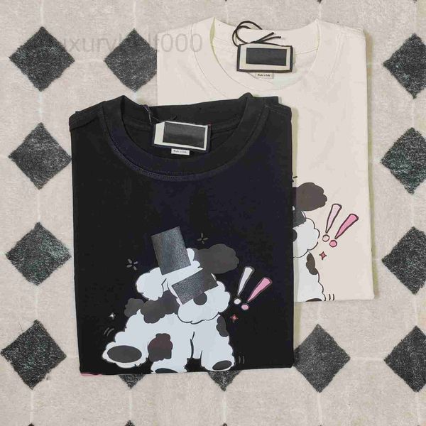 men's t-shirts designer 2023 spring classic style cartoon cherry dog print 280g cotton os short sleeve t-shirt prns, White;black 
men's t-shirts designer 2023 spring classic style cartoon cherry dog print 280g cotton os short sleeve t-shirt prns, White;black