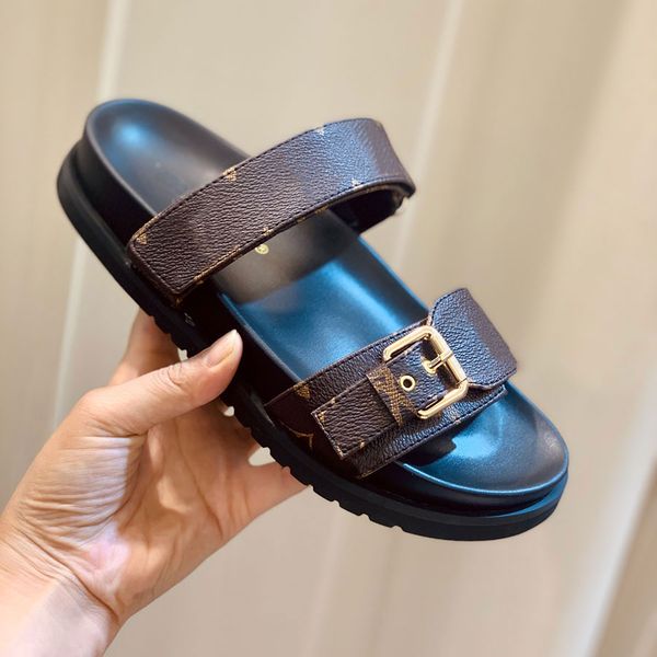 designer leather slippers womens sandals bom dia flat mule 1a3r5m cool effortlessly stylish slides 2 straps with adjusted gold buckles women, Black
designer leather slippers womens sandals bom dia flat mule 1a3r5m cool effortlessly stylish slides 2 straps with adjusted gold buckles women, Black