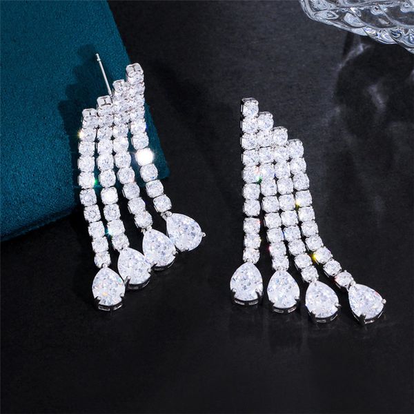 elegant long charm tassel designer earrings for women bridal wedding white water drop aaa cubic zirconia bridesmaid diamond earrings engagem, Golden
elegant long charm tassel designer earrings for women bridal wedding white water drop aaa cubic zirconia bridesmaid diamond earrings engagem, Golden