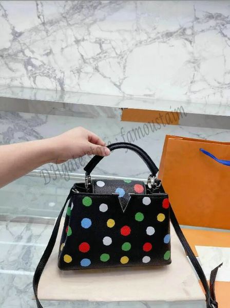 2023 fashion bags women yk capucines bb handbag luxury designer rainbow polka dot shoulder bag japanese artist messenger bag wallet 3d paint
2023 fashion bags women yk capucines bb handbag luxury designer rainbow polka dot shoulder bag japanese artist messenger bag wallet 3d paint
