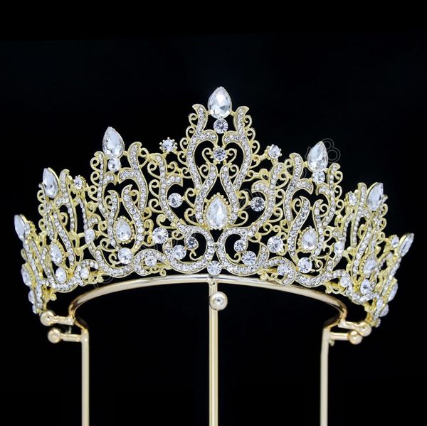 luxury elegant gold silver color crystal crown women girls 2023 bridal wedding tiaras diadem hair dress accessories, White;golden
luxury elegant gold silver color crystal crown women girls 2023 bridal wedding tiaras diadem hair dress accessories, White;golden