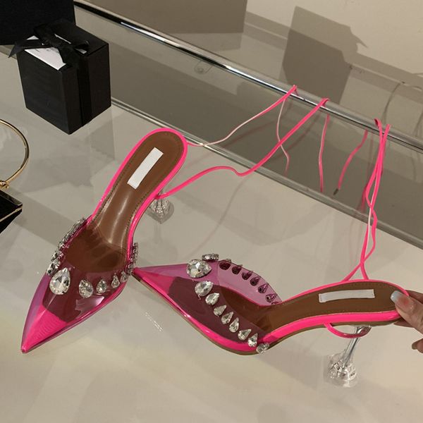 liyke ankle strap transparent high heels fashion summer party prom shoes crystal diamond pvc pointed toe mules women pumps, Black
liyke ankle strap transparent high heels fashion summer party prom shoes crystal diamond pvc pointed toe mules women pumps, Black